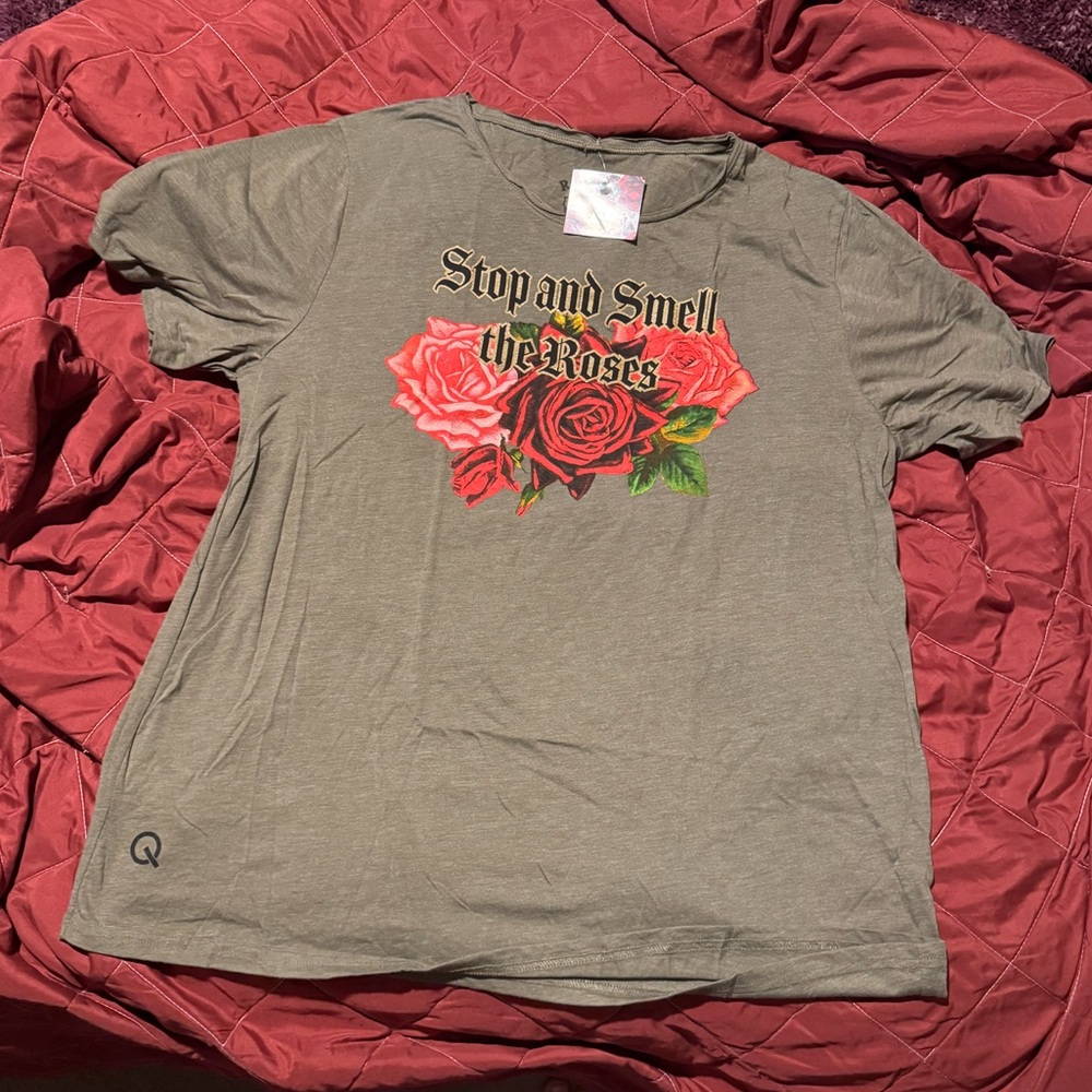 NWT-Rodeo Quincy Stop and Smell the Roses tee-XXL